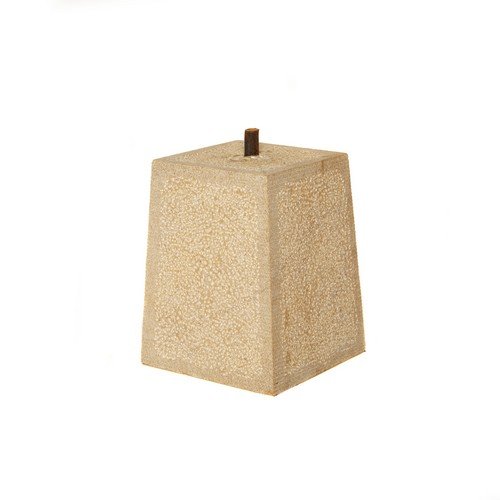 Round Wood Sandstone, Tapered Square, Staddle Stone With Iron Pin - 175/210Mm X 230Mm High