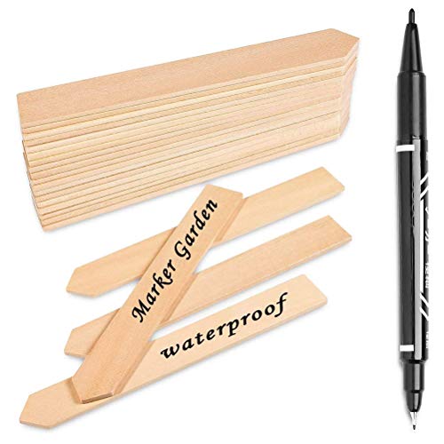 YAMI 植物 ラベル 木製 園芸用 園芸 タグ 植物用タグ 50個 ガーデニング 花壇 プランター 葉の形 鉢植え 立型ラベル 植物ラベル タグ 使用簡単 フラワーラベル ガーデニングラベル PVC製 庭 庭園 農業 果樹園に適用