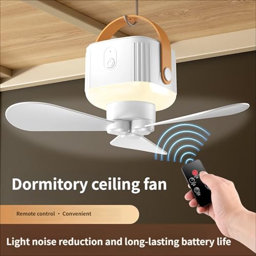 Ventilador de refrigeración de escritorio recargable con lámpara LED para camping 7