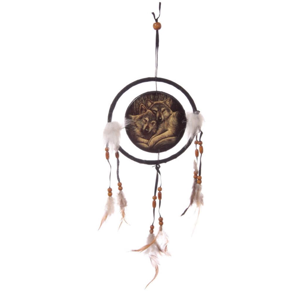 Puckator Multicolored Dream Catcher By Lisa Parker 16Cm - Wolf