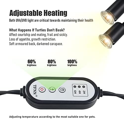 Reptile Heat Lamp — side view showing full product dimensions