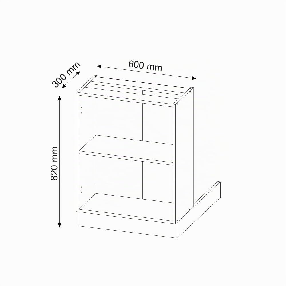 Vicco Îlot de Cuisine Fame-Line, Chêne de Force doré, 60cm sans PT, pour Une Combinaison Libre avec d'autres modules Fame-Line