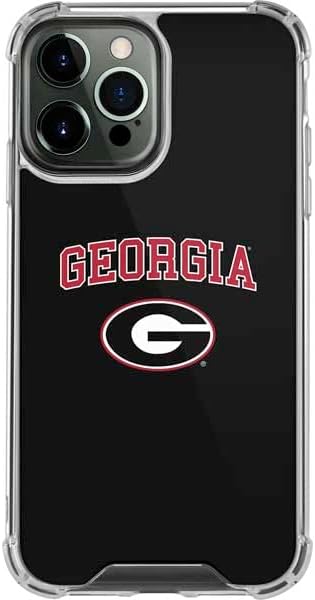 Skinit Clear Phone Case Compatible with iPhone 14 Pro Max - Officially Licensed University of Georgia Bulldogs Design
