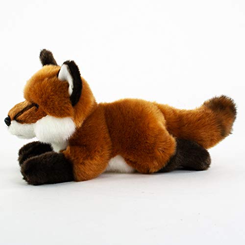 Teddys Rothenburg Kuscheltier Fuchs liegend rotbraun 30cm (mit Schwanz) Plüschtier