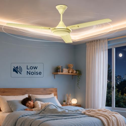 Image of Intex Aero Fighter Pro 1200MM Ceiling Fan | 380 RPM High Speed | 215 m /min Air Delivery | 14 Pole Motor | Double Ball Bearing | Inverter Compatible | Low Noise | Energy Efficient | Ivory