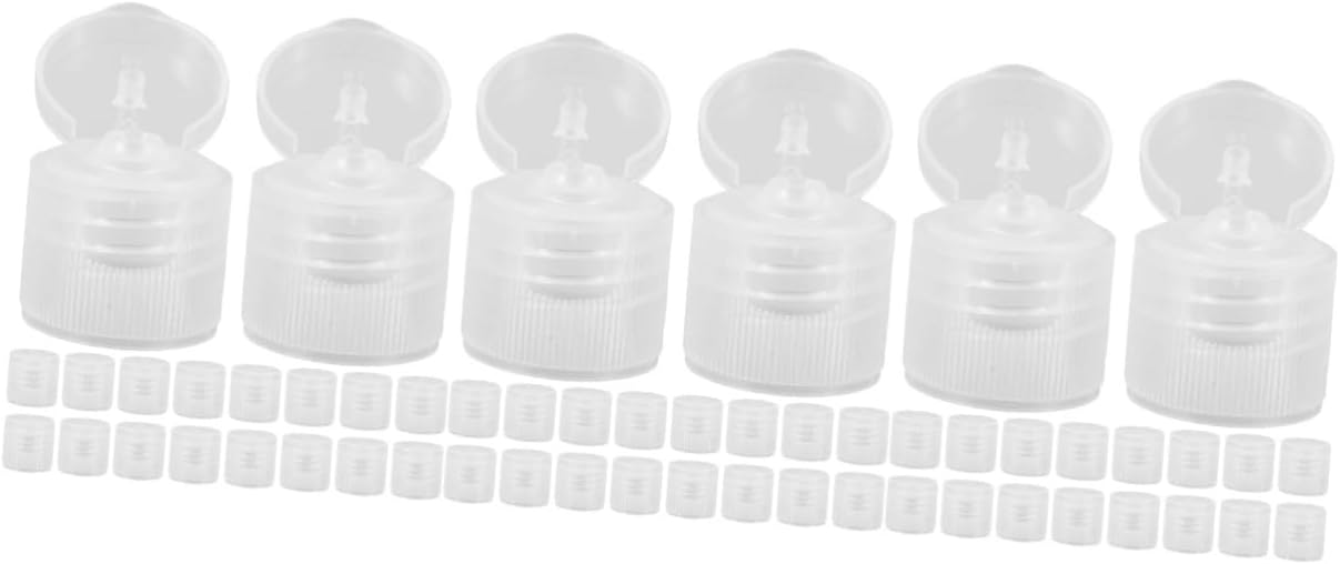 90pcs Plastic Toothpaste Caps Flip-design Travel Bottles Toothpaste Saver Cover Screw Lids for Toiletries