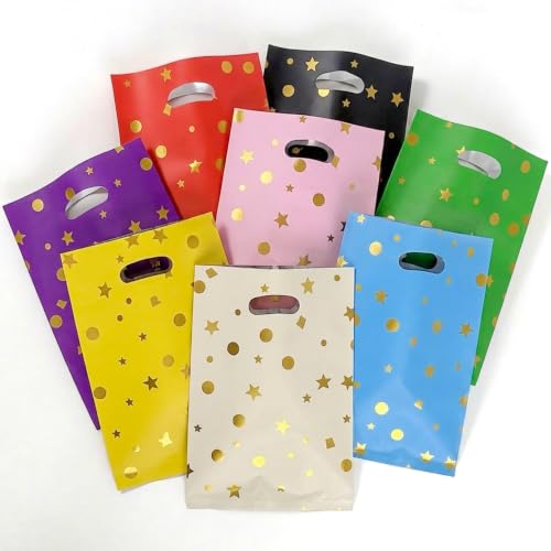 TimEmbrace 32Pk Small Party Favor Goodie Bags 8-Color Kids Birthday Gift