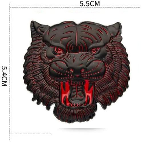 Image of JVCV 3D Metal Tiger Sticker Chrome Logo Decal Emblem Badge for All Cars Bikes Laptops Headphones Helmets Home Office Accessory (Tiger, Black)