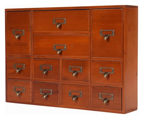 Organiseur de bureau en bois avec tiroirs de rangement tri - 8