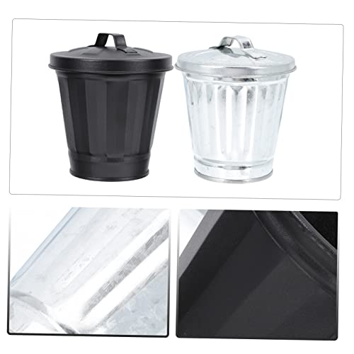 2 piezas mini canecas de basura para baño y cocina miniatura 3