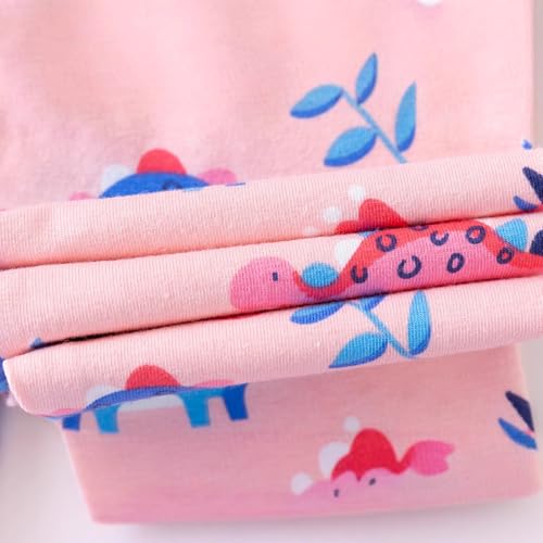 Toddler Girls Cute Cartoon Printed Leggings Summer Thin Comfort Cotton Elastic Waist Casual Pants for Kids 2-7 Years2