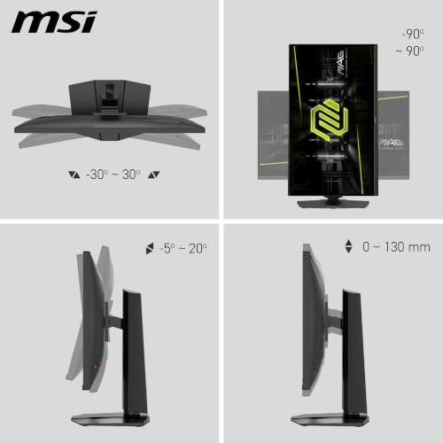 Image of MSI MAG 275QPF X30 27-Inch WQHD Gaming Monitor, 2560x1440 Rapid IPS, 300Hz, 0.5ms, DisplayHDR 400, AMD FreeSync Premium, AI Vision, HDMI 2.1, DP 1.4a, Frame-Less, Tilt /Height Adjustable, Black