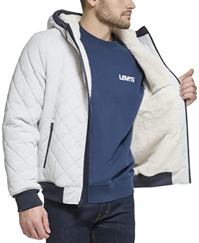 Image of LEVI'S Men's Levi's Men's Diamond Quilted Sherpa Lined Bomber Jacket