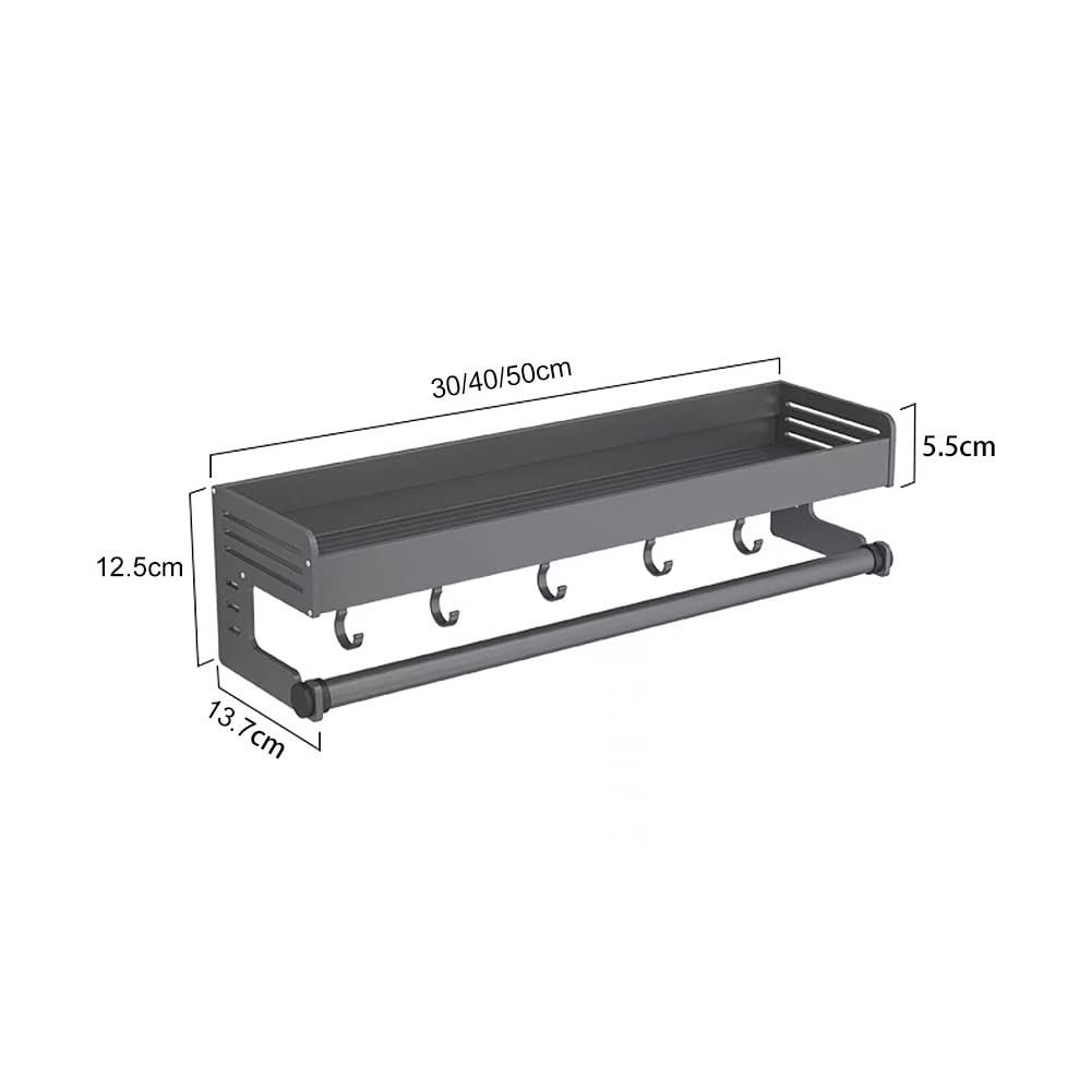 Estante de Especias Estante de Almacenamiento Abierto Estante for Necesidades diarias Accesorios de Almacenamiento multifuncionales montados en la Pared(3-Pack,13.7 * 5.5 * 30cm)