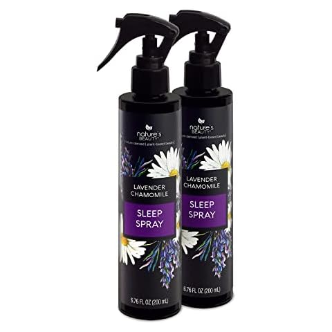 Nature's Beauty Lavender Chamomile Sleep Spray Multi-Pack - Sleep Well + Relax with Premium Grade Room + Pillow Spray, Made w/Coconut, Jojoba + Moringa Seed Oils, 6.76 fl oz (2 Pack) Cover