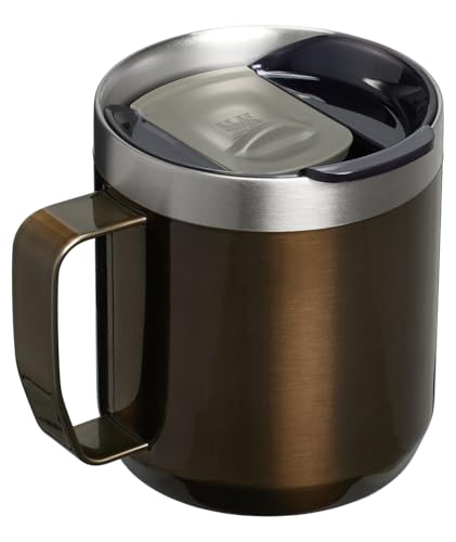Image of STANLEY Everyday Camp Mug 12oz | Drink Through Lid | Cup for Coffee, Tea and Drinks | Insulated Stainless Steel Coffee Mug | BPA-Free | Gunshine Metal