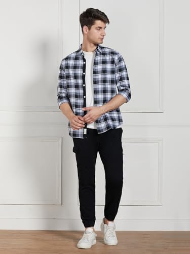 Image of Dennis Lingo Mens Cotton Lycra Solid Mid Rise Regular Fit Stretchable Cargo Joggers
