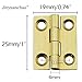 Jinyuanchao Mini Solid Brass Hinges Cabinet Drawer Butt Hinges for Jewelry Chest Wood Box,1/2/2.5Inch,8PCS(1Inch)