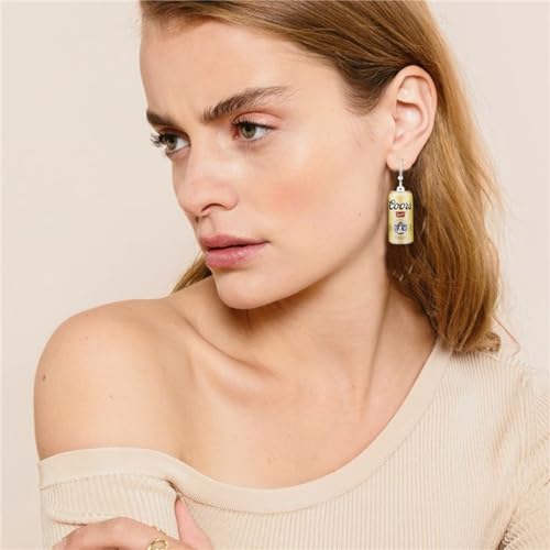 WCRAZYE Funny Beer Bottle & Mug Earrings - Drinks Bottle Drop Dangle Earrings - Creative Food Jewelry2