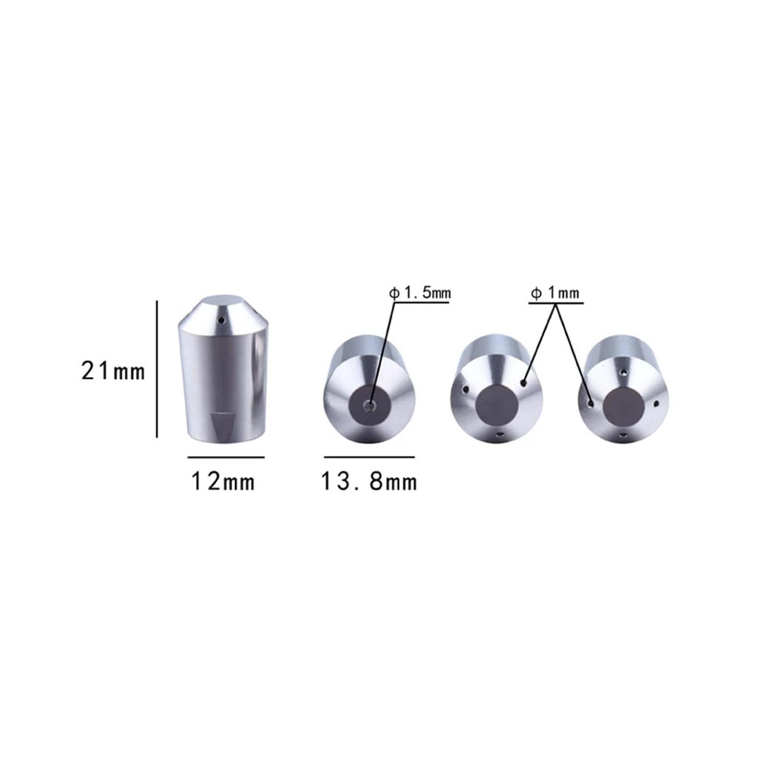 Boquilla de vapor for cafetera, Compatible con Rancilio(Silver 1 hole)