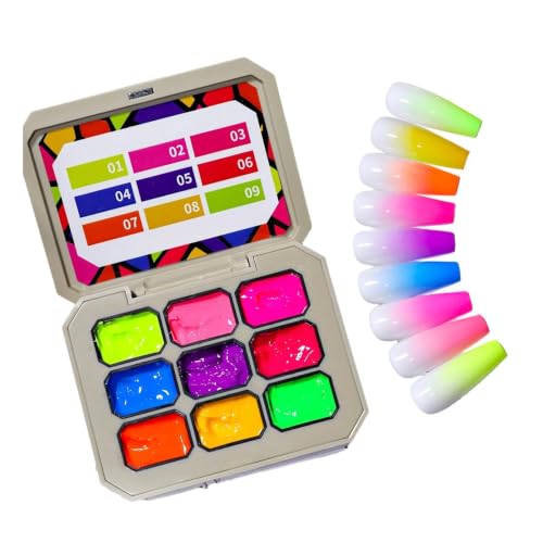 Esmalte de uñas degradados vivos con kit de manicura de gel de versatilidad en colores