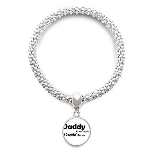 Bracelet ronde sliver bijoux pendentif chaîne hero daddy pour les femmes
