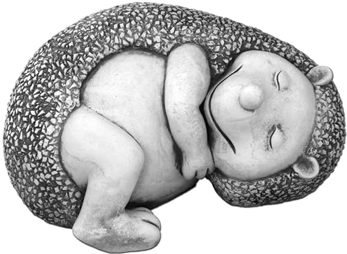 gartendekoparadies.de Schlafender Igel Mecki, Steinfigur, H. 20 cm, 24 x 34 cm, 17 kg, Grau, frostsicher aus Steinguss für Außenbereich gartendekoparadies.de Schlafender Igel Mecki, Steinfigur, H. 20 cm, 24 x 34 cm, 17 kg, Grau, frostsicher aus Steinguss für Außenbereich
