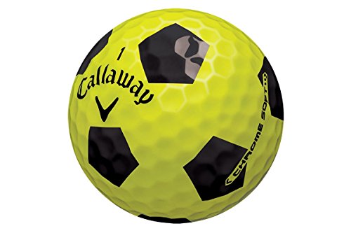 New Callaway Chrome Soft Golf Balls With Truvis Technology - Made In Usa ( 12 Pack) Choose Your Color (Color - Truvis Black On Yellow) #TOP1