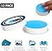 Nadex 12 Pack Fingertip Moistener Pads, Blue - Non-Slip Counting Cash Bills Separating Documents - Finger Moisturizer Non-Toxic Greaseless Odorless Pad for Office/Home