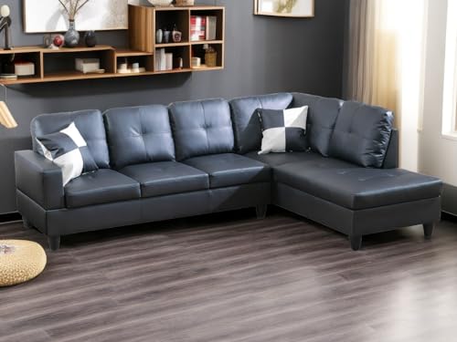 Dekmxas L Shaped Couch, Faux Leather Sectional Couches for Living