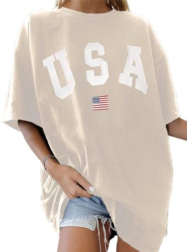 Image of Remidoo Oversized Graphic Tshirts for Women Casual Loose Fit Short Sleeve Tee