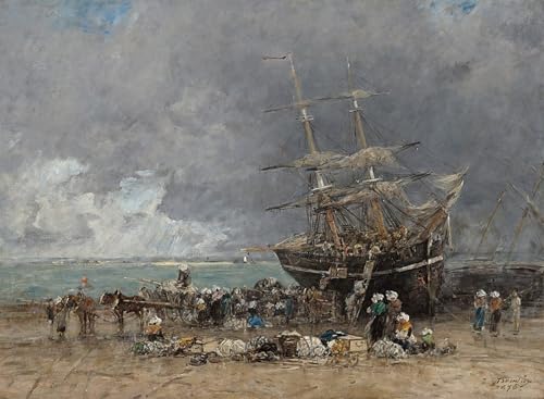 Tableaux graffiti art mural Eugène Boudin poster moderne impression de salon de taille 60x90cm