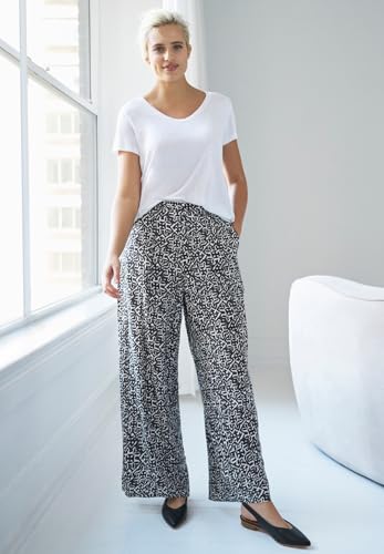 ellos Plus Size Wide-Leg Soft Pants with Back Elastic4