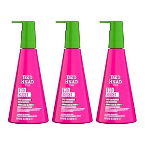 TIGI Bed Head Leave-In Conditioner, Split End Mender, Ego Boost 3-Pack – Split Ends Treatment for Dry, Damaged Hair, Fruit & Berries Fragrance, 8 Oz Ea