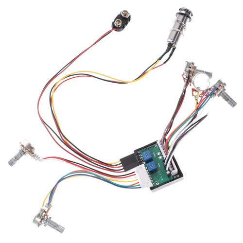 LRXIYODE 1 セットバンド プリアンプ 配線ハーネス エレキギター ベース用トー