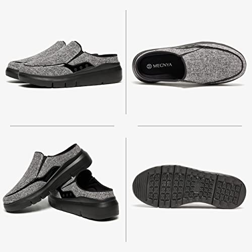 Megnya Anti-Odor Loafers For Women, Modern Padded Slip On Shoes For Working, Comfortable Mules Clogs With Memory Foam Insole Dark Grey Size 9 #TOP2