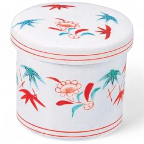 匠美風 中国 茶碗蒸し 器 筒形 蒸し碗 赤絵