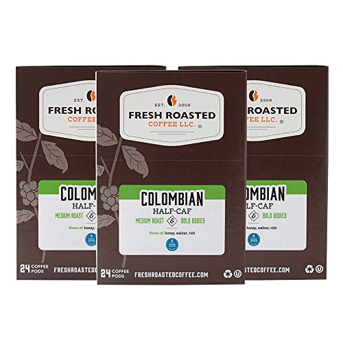 Fresh Roasted Coffee Colombian Half-Caf K-Cup Pods #TOP25