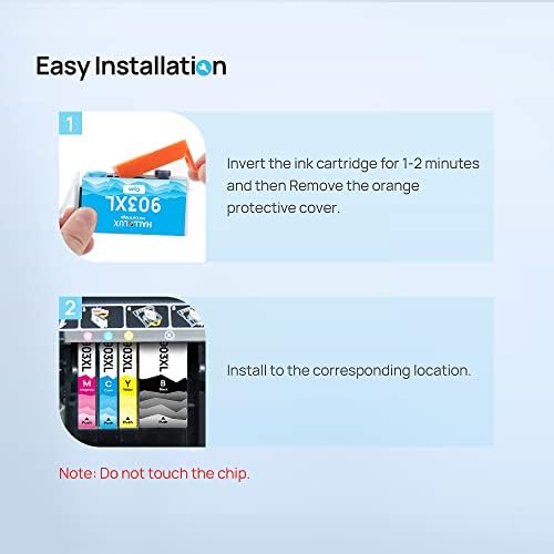 3HZ51AE 903XL 903 XL High Yield Compatible Ink Cartridges,Black/Cyan/Magenta/Yellow 4-Pack,Multipack for HP Officejet 6950 6960 Officejet Pro 6960 6970 Ink