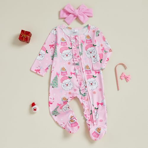 Image of Kuriozud Newborn Infant Unisex Baby Boy Girl Button Solid Romper Bodysuit One Piece Jumpsuit Outfits Clothes | Newborn Baby Girl Sleeper for Daily, Brithday, Halloween, Christmas, New Years, Valentines, St. Patrick's Day, Easter 0-9M