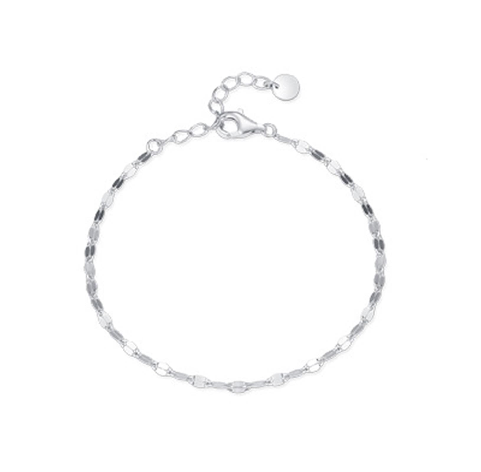 Pulsera Mujer 18K Oro Amarillo Au750, Lentejuelas Señoras Pulseras Joyas de Oro Genuino Brazalete Platino PT950