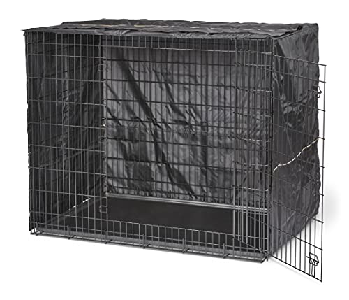 image for MidWest Homes for Pets XXL Dog Crate Cover, Black Polyester Privacy Ke