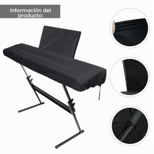 Miniatura 2 de Cubierta Antipolvo Para Teclado De Piano Para 88 Teclas Con Cubierta Para Soporte De Partituras,Cubierta Del Piano Cubierta Del Polvo 88 Teclas
