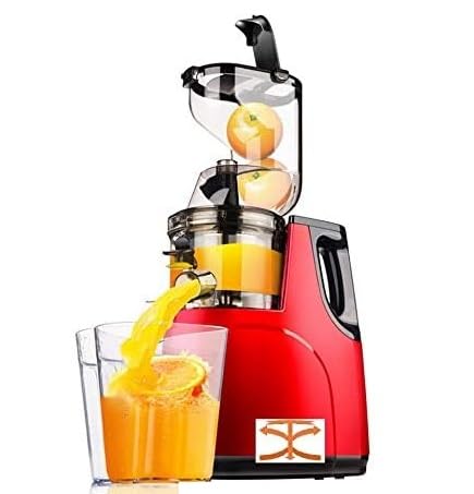 TX® Large Wide Mouth Feeding Chute Whole Apple Slow Juicer Fruit Vegetable Citrus Juice Extractor 0.5L-1L juice Squeezer Masticating Juicers with double outlets (7 spiral masticating, 110V/60HZ)