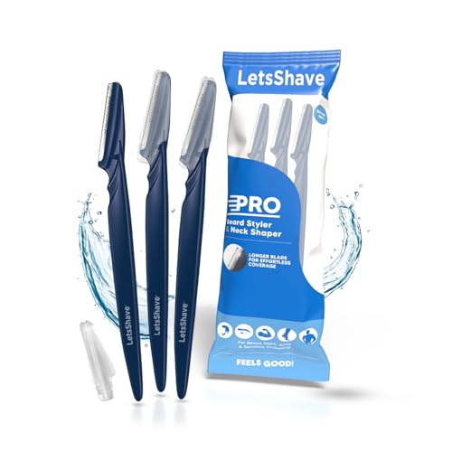 Image of LetsShave Pro Styler for Men Beard, Reusable, Pack of 3, Beard Shaper, Multi Grooming, Face Razor for Men, Beard Pen Styler, 60 Days of Styling