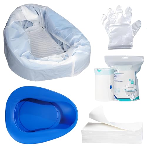 Bassine de lit portable réutilisable - Bassine de lit épaisse pour homme et femme - Confortable - Design durable - Idéal pour les personnes âgées, les hôpitaux, les soins à domicile et l'incontinence