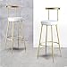 Goripsiuk Zestaw 2 stołków o wysokości barowych z oparciem, białe skórzane krzesła barowe na wyspę kuchenną, do jadalni, restauracji, pubu