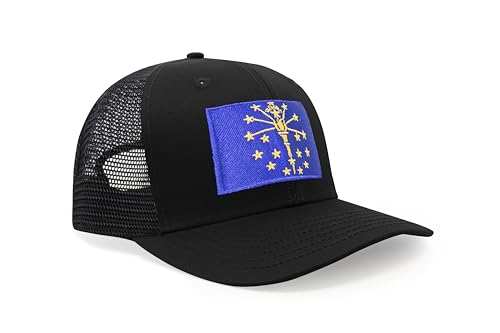 Image of International Tie State Hat for Men and Women, Adjustable Snapback Trucker Baseball Cap with Embroidered Patch