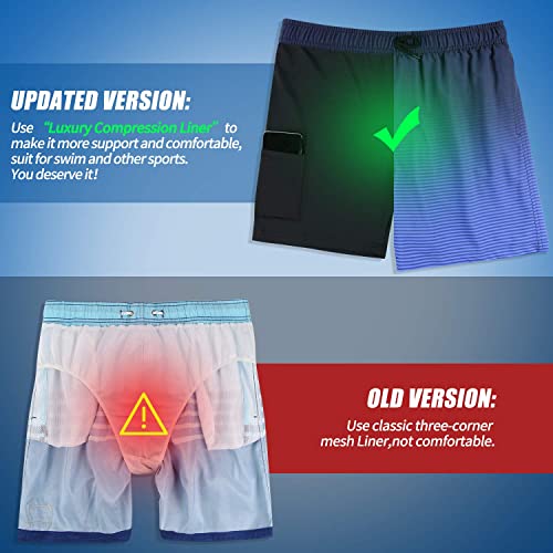 Men's Athletic Compression Lined Short For Gym, Yoga, Running, Swim Trunks With Built In Boxer Briefs,Compression Pant Inner Lining #TOP1
