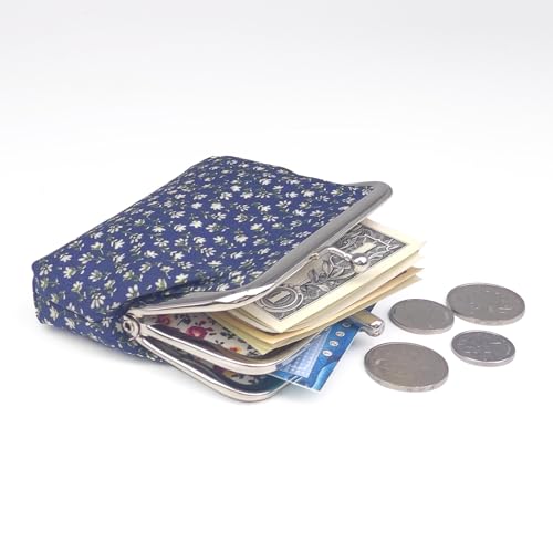 Image of Cute Floral Buckle Coin Purses Vintage Pouch Kiss-lock Change Purse Wallets (11)